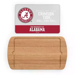 Kirklands Home Crimson Tide Wood and Glass Serving Board