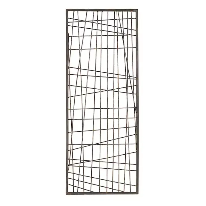 Clearance Kirklands Home Crosshatch Metal Frame Plaque Brown