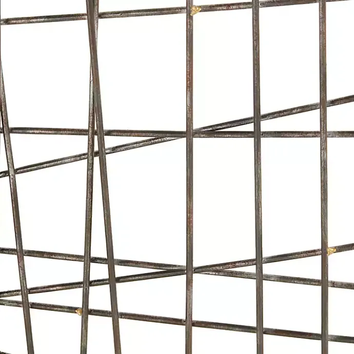 Clearance Kirklands Home Crosshatch Metal Frame Plaque Brown