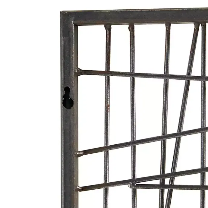 Clearance Kirklands Home Crosshatch Metal Frame Plaque Brown