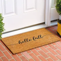Hot Kirklands Home Cursive Hello Fall Coir Doormat, 17x29