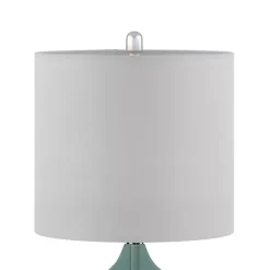 New Kirklands Home Curved Glass Table Lamps, Set of 2 Blue