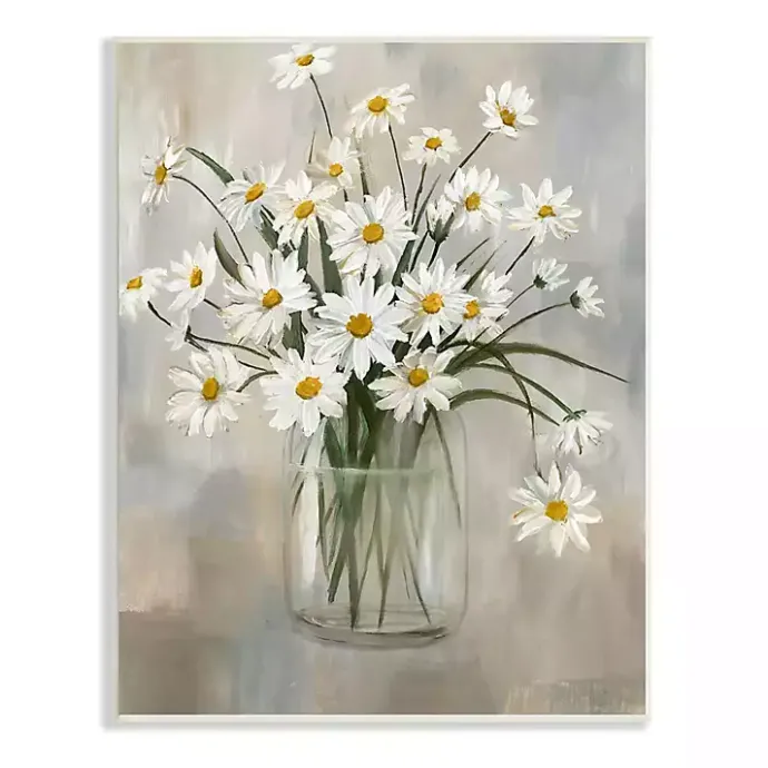 Online Kirklands Home Daisy Bloom Bouquet Potted Flower Wall Plaque Gray