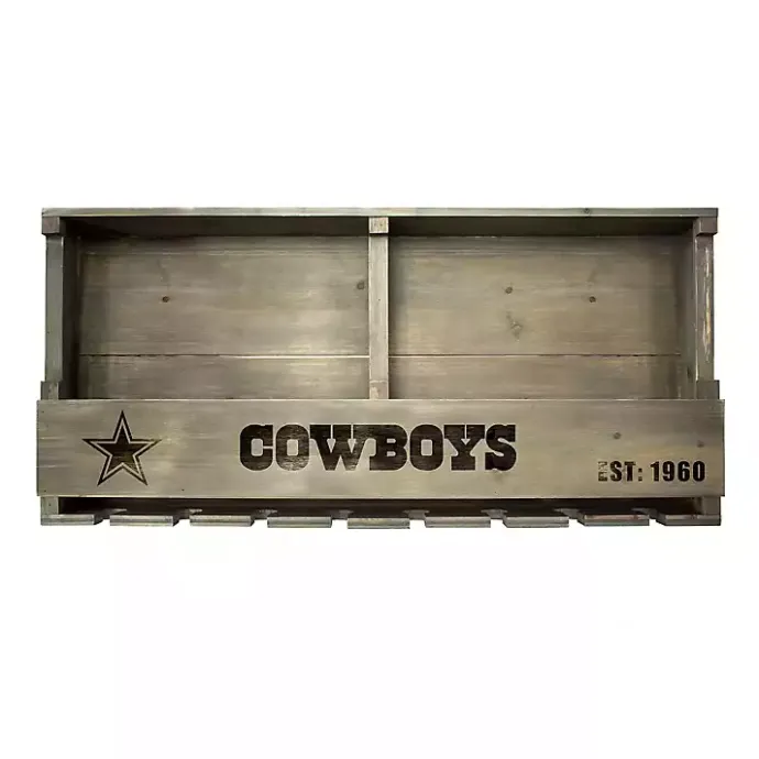New Kirklands Home Dallas Cowboys Reclaimed Wood Bar Shelf Gray