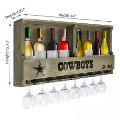 New Kirklands Home Dallas Cowboys Reclaimed Wood Bar Shelf Gray