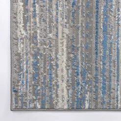 Kirklands Home Dark Blue Claire Modern Area Rug, 7x10