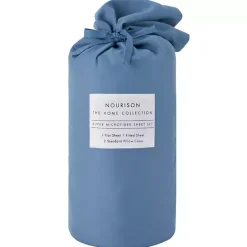 Outlet Kirklands Home Dark Microfiber 4-pc. Queen Sheet Set Blue