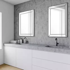 Kirklands Home Dark Bronze Bevel Rectangle Wall Mirror