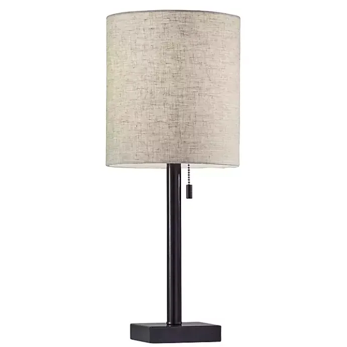 Best Kirklands Home Dark Bronze Square Base Table Lamp Ivory