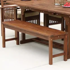 Clearance Kirklands Home Dark Acacia Wood Outdoor Bench Brown