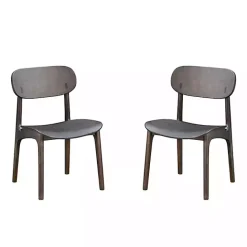 Sale Kirklands Home Dark Mid-Century Modern Chairs, Set of 2 Brown