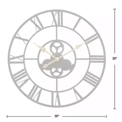 Clearance Kirklands Home Dark Brown Rutherford Gears Wall Clock