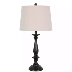 Hot Kirklands Home Dark Brown Transitional Table Lamps, Set of 2 Tan