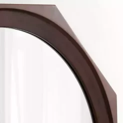 Online Kirklands Home Dark Wood Octagon Cyrus Wall Mirror Brown