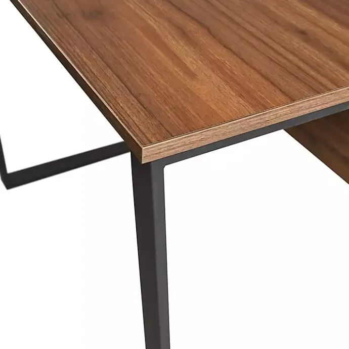Kirklands Home Dark Coffee Wood Computer Desk