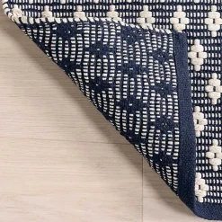 Sale Kirklands Home Dark Gray and Ivory Dainty Diamond Area Rug, 5x8