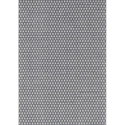 Kirklands Home Dark Gray and Ivory Dainty Diamond Runner