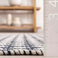 Kirklands Home Dark Gray and Ivory Dainty Diamond Runner