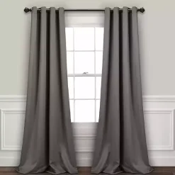 Online Kirklands Home Dark Blackout Curtain Panel Set, 95 in. Gray