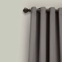 New Kirklands Home Dark Blackout Curtain Panel Set, 120 in. Gray