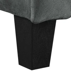 Outlet Kirklands Home Dark Kelly Microfiber Rolled Arm Loveseat Gray