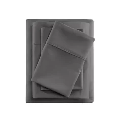 Kirklands Home Dark Rich Cooling Cotton Queen Sheet Set Gray