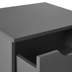 Clearance Kirklands Home Dark Stanley Single Drawer Nightstand Gray