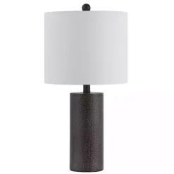Hot Kirklands Home Dark Gray Textured Nori Table Lamp White