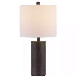 Hot Kirklands Home Dark Gray Textured Nori Table Lamp White