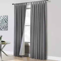 Outlet Kirklands Home Dark Ventura Blackout Curtain Panel, 95 in. Gray