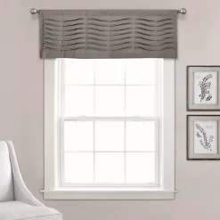 Online Kirklands Home Dark Wave Pattern Valance Gray