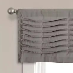 Online Kirklands Home Dark Wave Pattern Valance Gray