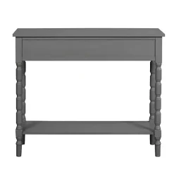 Online Kirklands Home Dark Wood 2-Drawer Barrett Console Table Gray