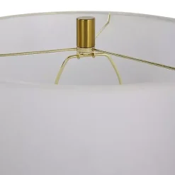 Sale Kirklands Home Dark Green and Gold Eva Table Lamp White