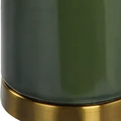 Sale Kirklands Home Dark Green and Gold Eva Table Lamp White