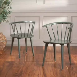 Discount Kirklands Home Dark Blanchard Dining Chairs, Set of 2 Green