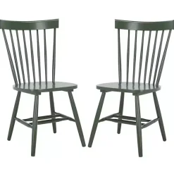 Sale Kirklands Home Dark Parker Spindle Dining Chairs, Set of 2 Green