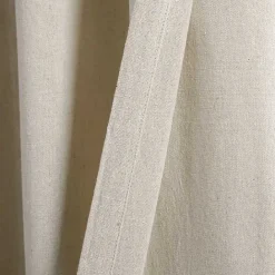 Kirklands Home Dark Linen Lace Curtain Panel Set, 84 in. Tan