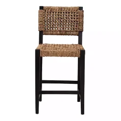 Online Kirklands Home Dark Mahogany Lattice Counter Stool Brown