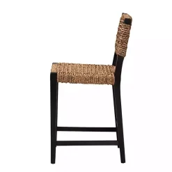Online Kirklands Home Dark Mahogany Lattice Counter Stool Brown