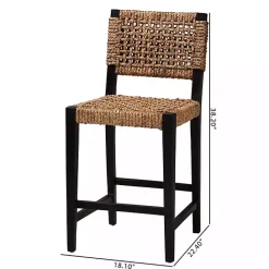 Online Kirklands Home Dark Mahogany Lattice Counter Stool Brown