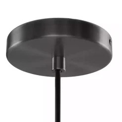 Best Kirklands Home Dark Metal Glass Avalon Pendant Light Gray
