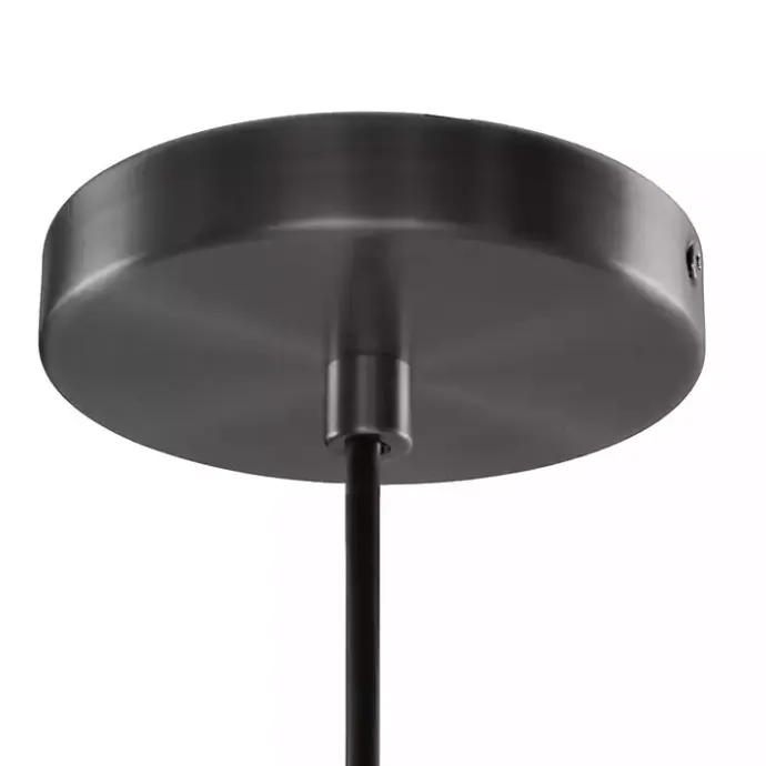Best Kirklands Home Dark Metal Glass Avalon Pendant Light Gray