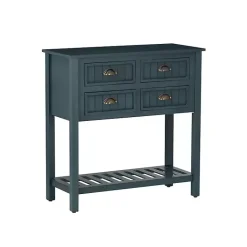 Outlet Kirklands Home Dark Teal Beadboard Console Table Blue