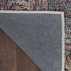 Sale Kirklands Home Dark Vintage Floral Washable Area Rug, 5x7 Gray