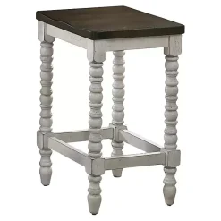 Online Kirklands Home Dark Walnut & White Wood Ema 2-pc. Counter Stools Brown