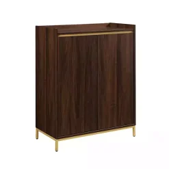 Outlet Kirklands Home Dark Walnut Capri 6-Bottle Cubby Cabinet Brown