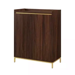 Outlet Kirklands Home Dark Walnut Capri 6-Bottle Cubby Cabinet Brown