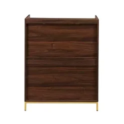 Outlet Kirklands Home Dark Walnut Capri 6-Bottle Cubby Cabinet Brown