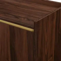 Outlet Kirklands Home Dark Walnut Capri 6-Bottle Cubby Cabinet Brown